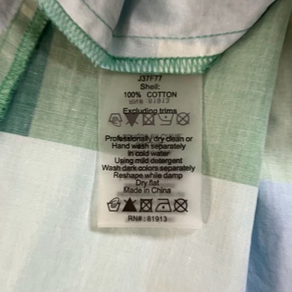 Plenty by Tracy Reese Dress Womens XS Midi Halter Smocked Check Plaid Preppy - Picture 9 of 13